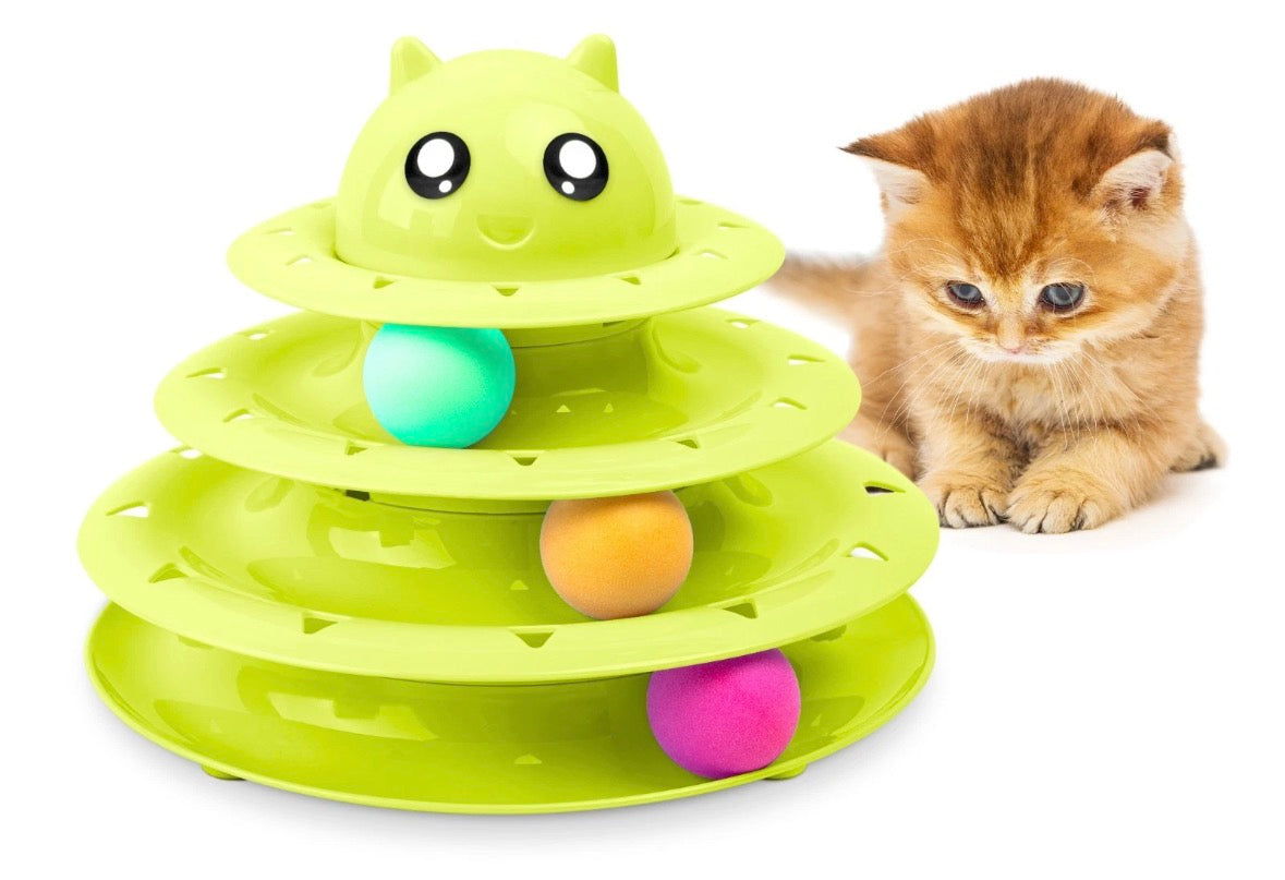 3 Tier Tower Fun Cat Ball Toy