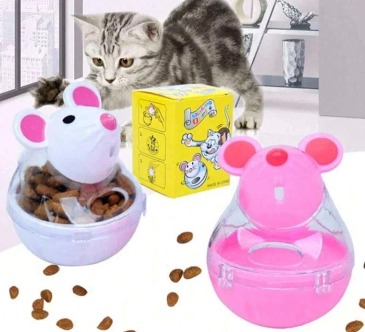 1 Pcs Cat Food Mouse Ball Dispenser
