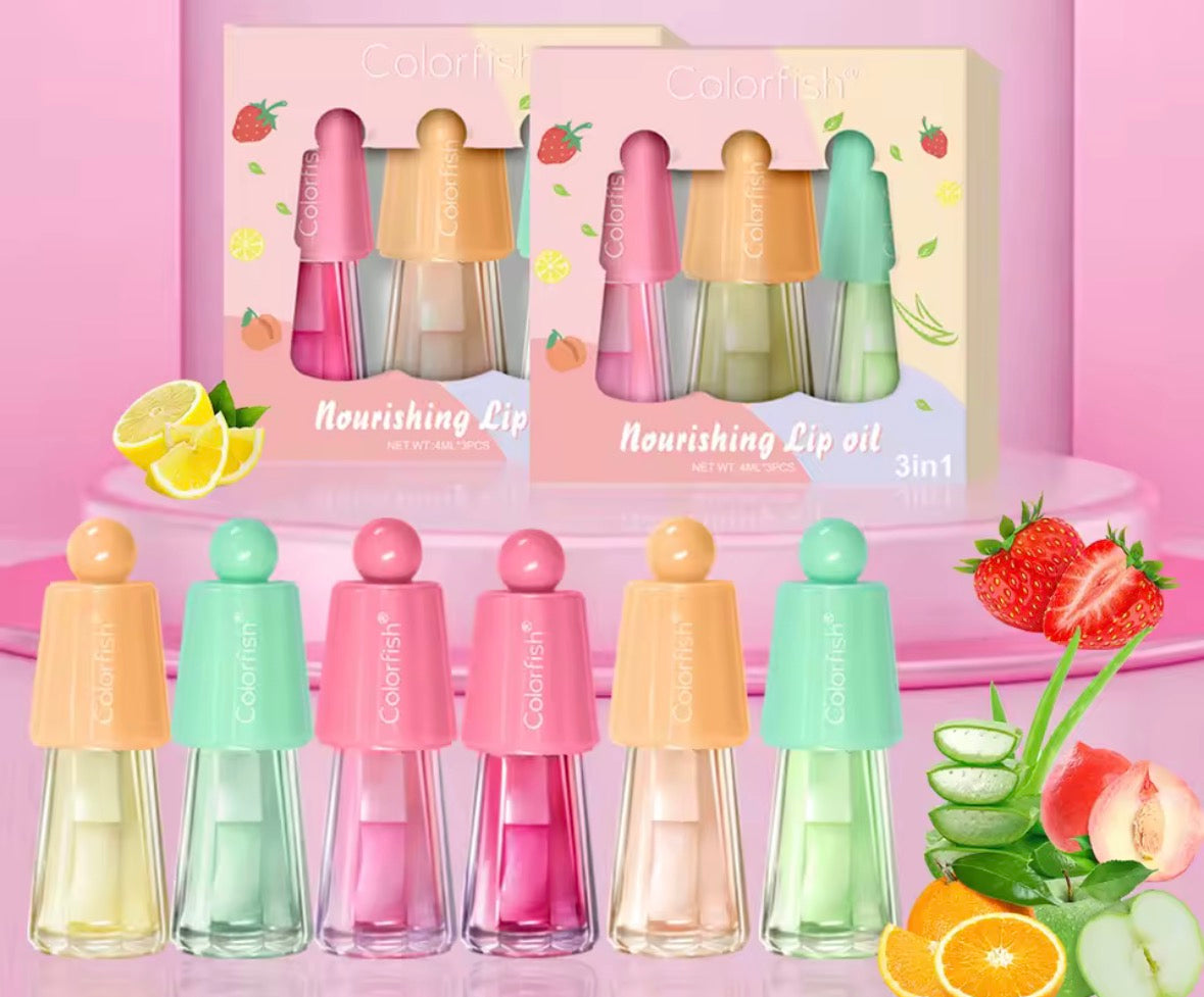 3pc Box Shiny Lip Balm Set