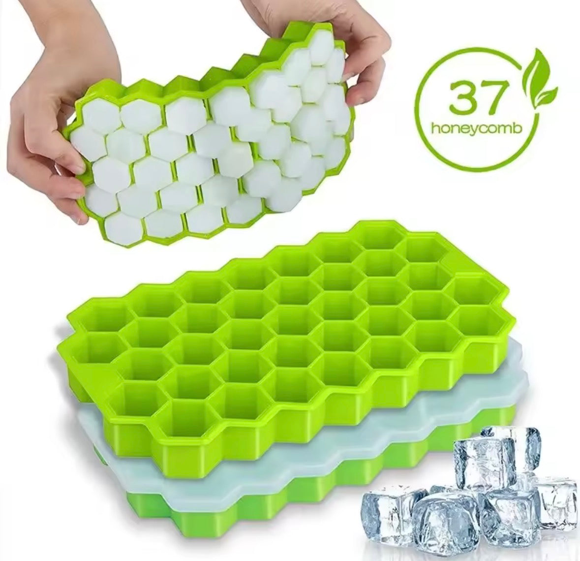 1pcs Honeycomb 37 Lattice Cube Tray Maker Without Lid DIY Ice Mold