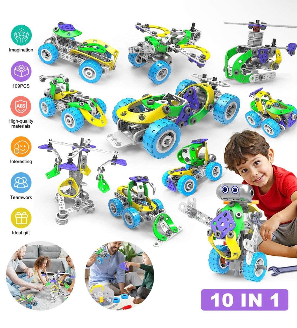 10-in-1 Electric STEM Toys Creation Kit