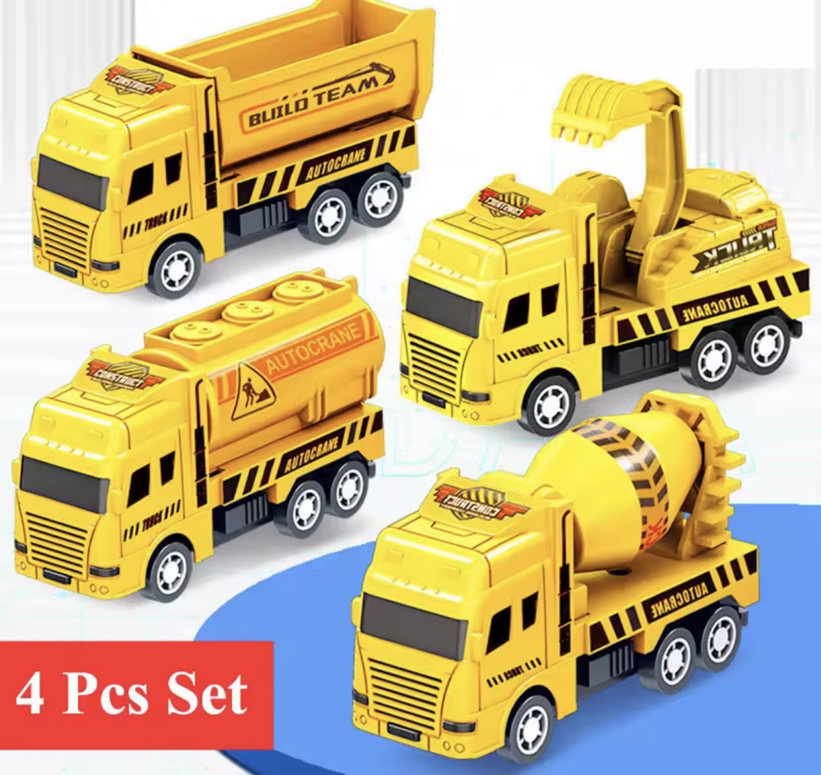 4 Pack Pull Back Cars