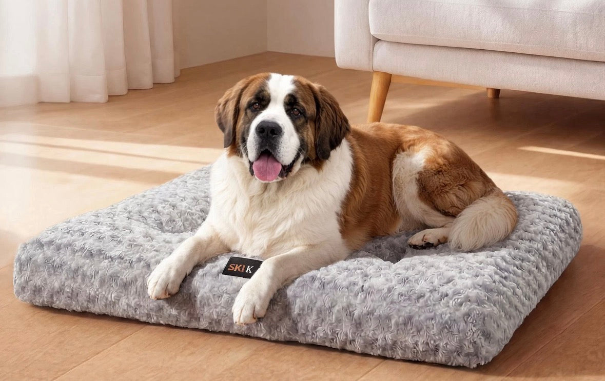 Dog Bed Soft Rose Velvet Non-Slip Pet Mattress Mat XL