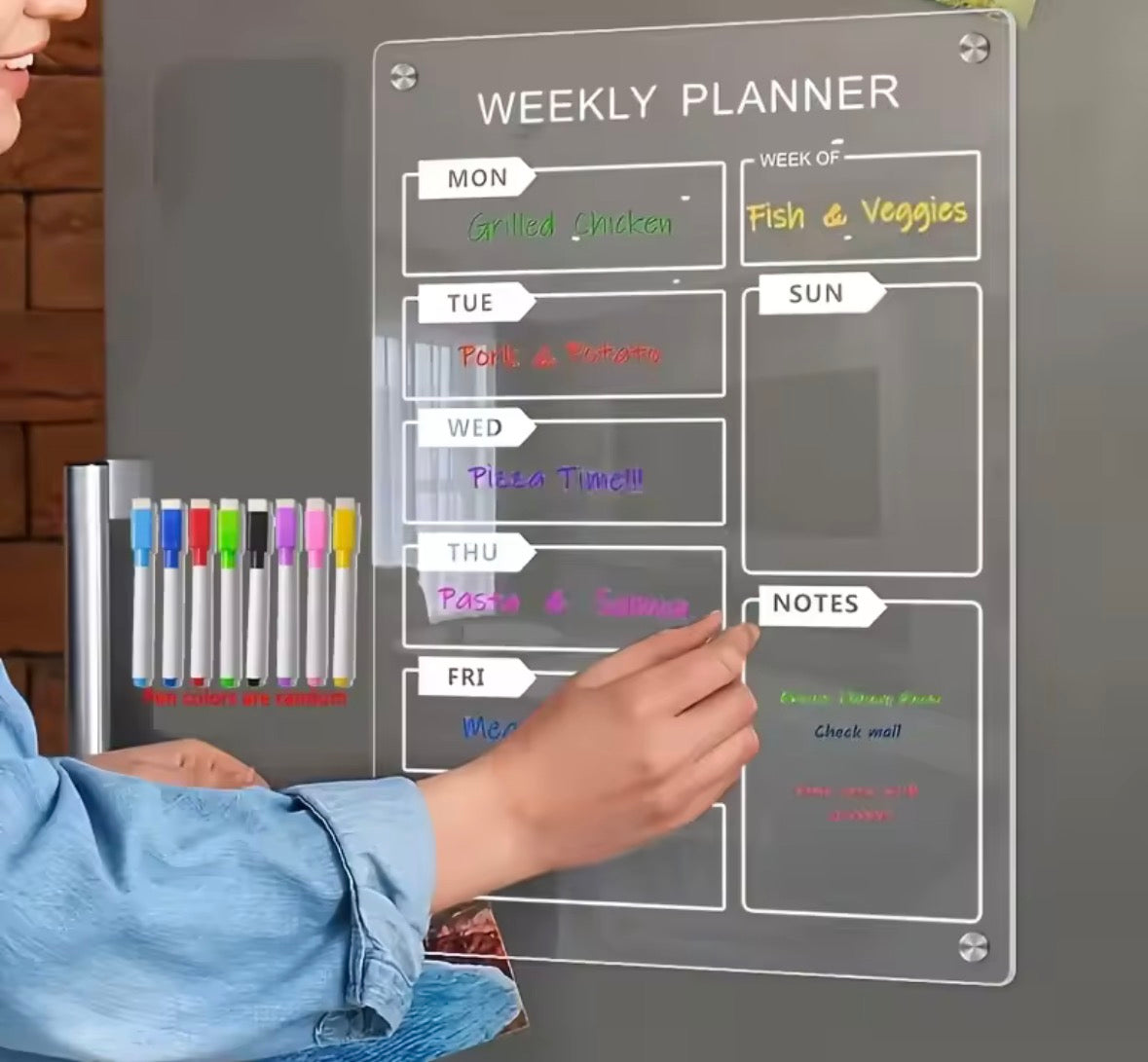 Weekly Plan Magnetic Board