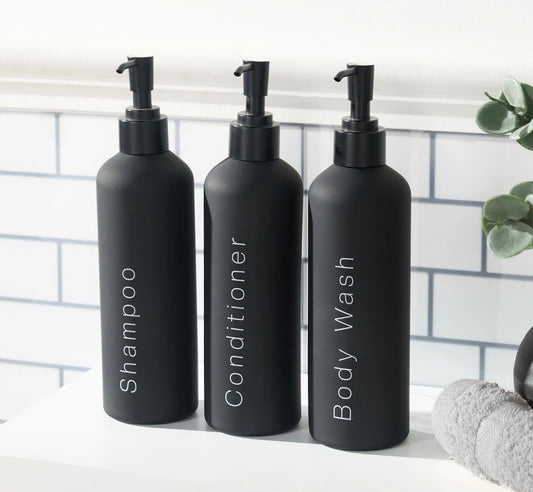 Pump Bottle Dispensers 3 Pack Refillable