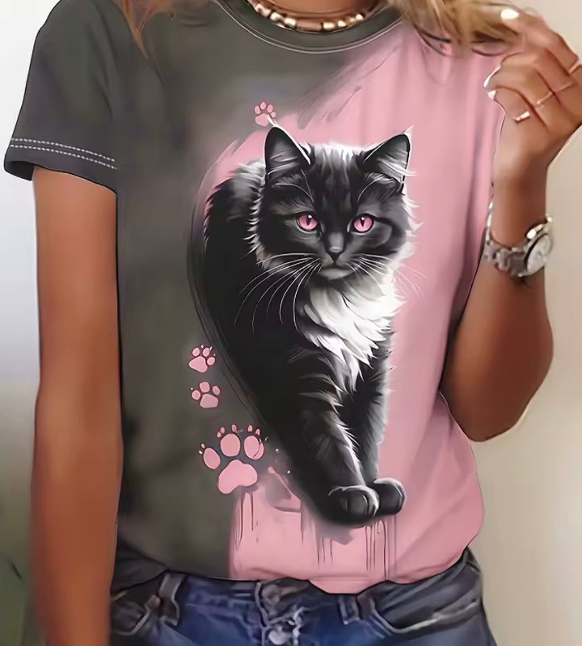 Two-Tone Cat T-Shirt