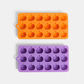 2 Pack Pumpkin Ice Tray - Orange/Purple