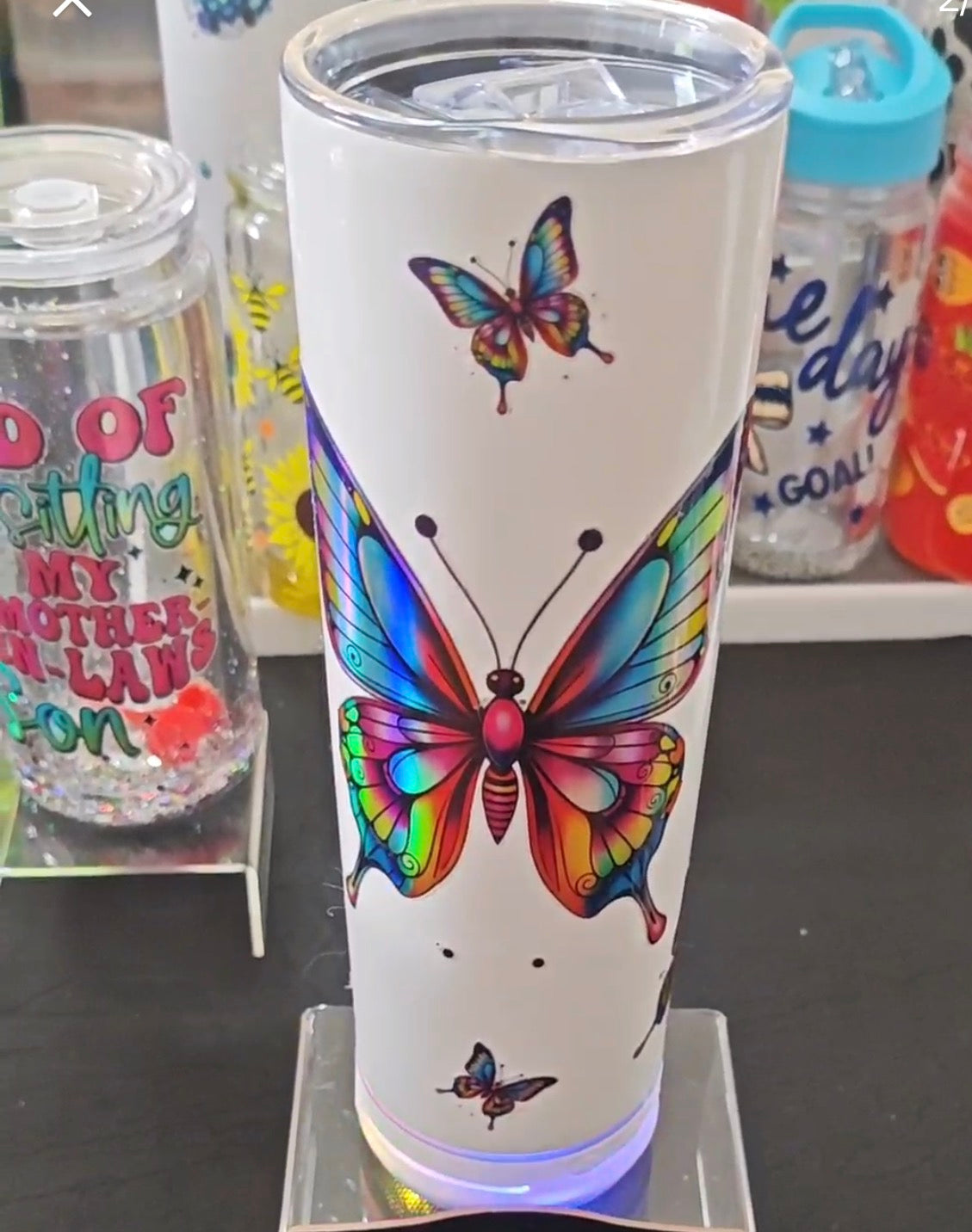 Butterfly LED Bluetooth Tumbler