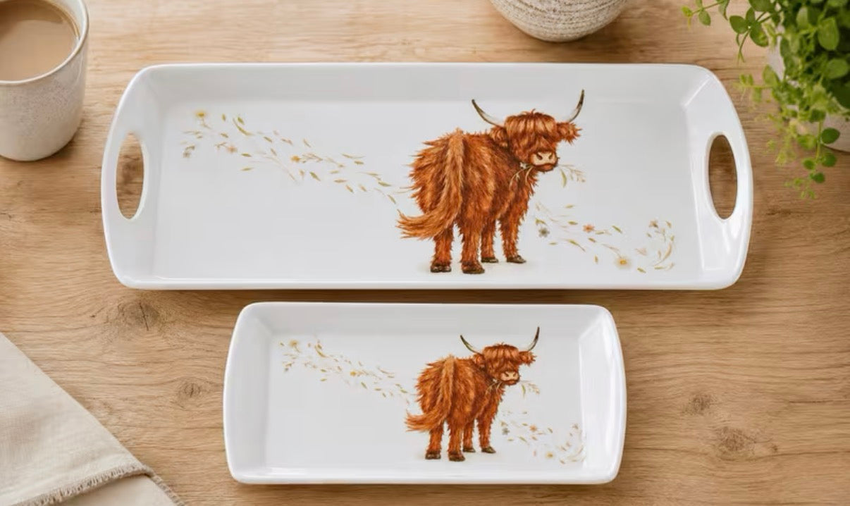 2pcs Highland Cow Trays