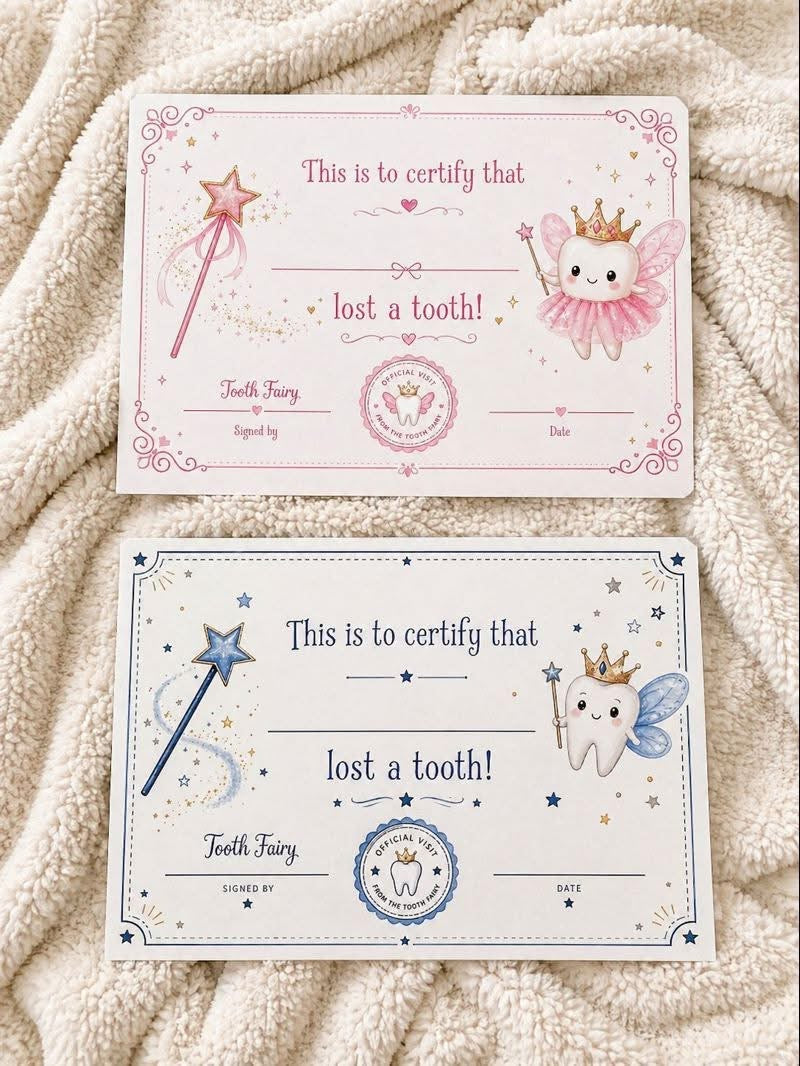 Tooth fairy Certificate