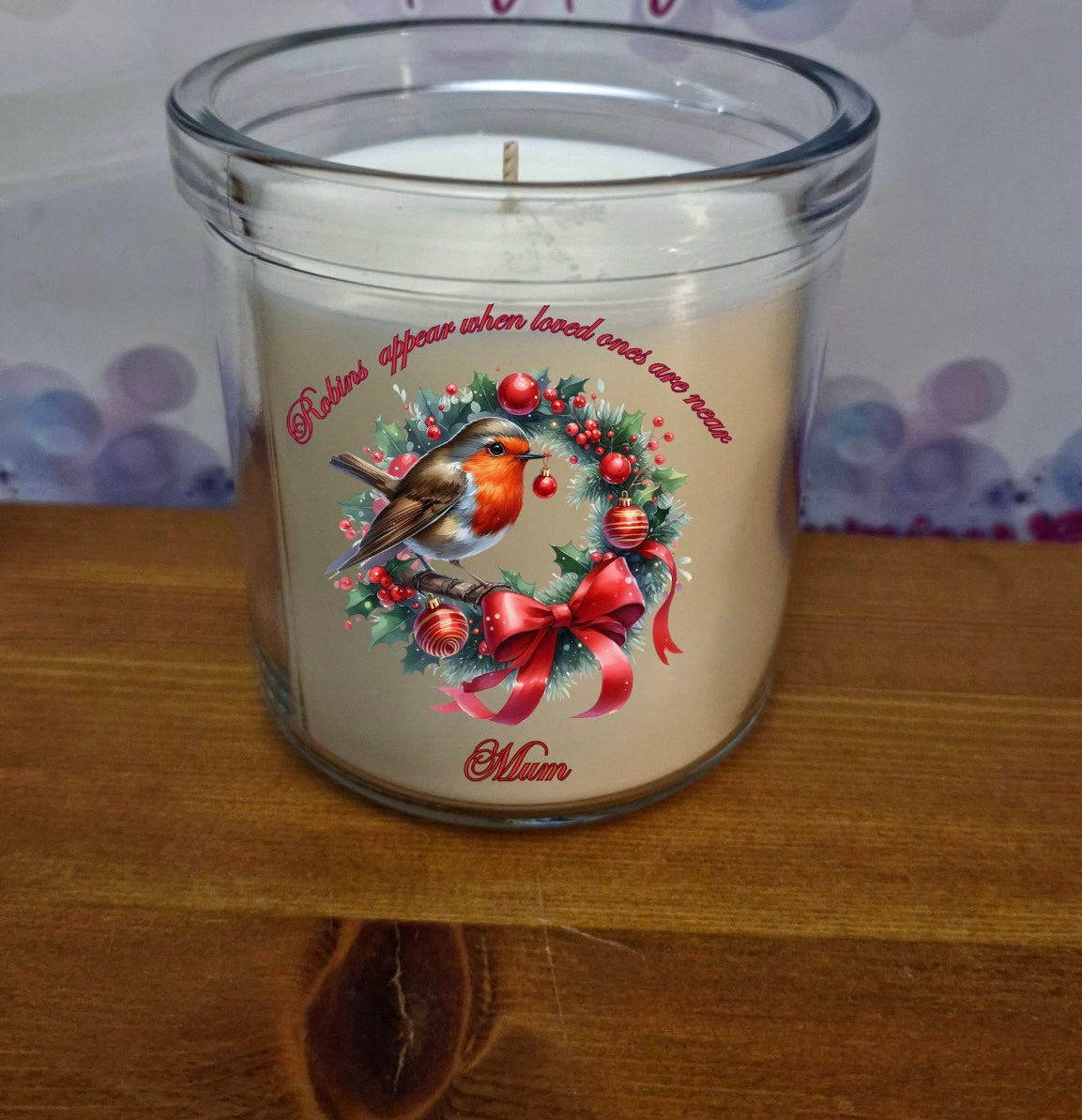 Personalised Christmas Candle