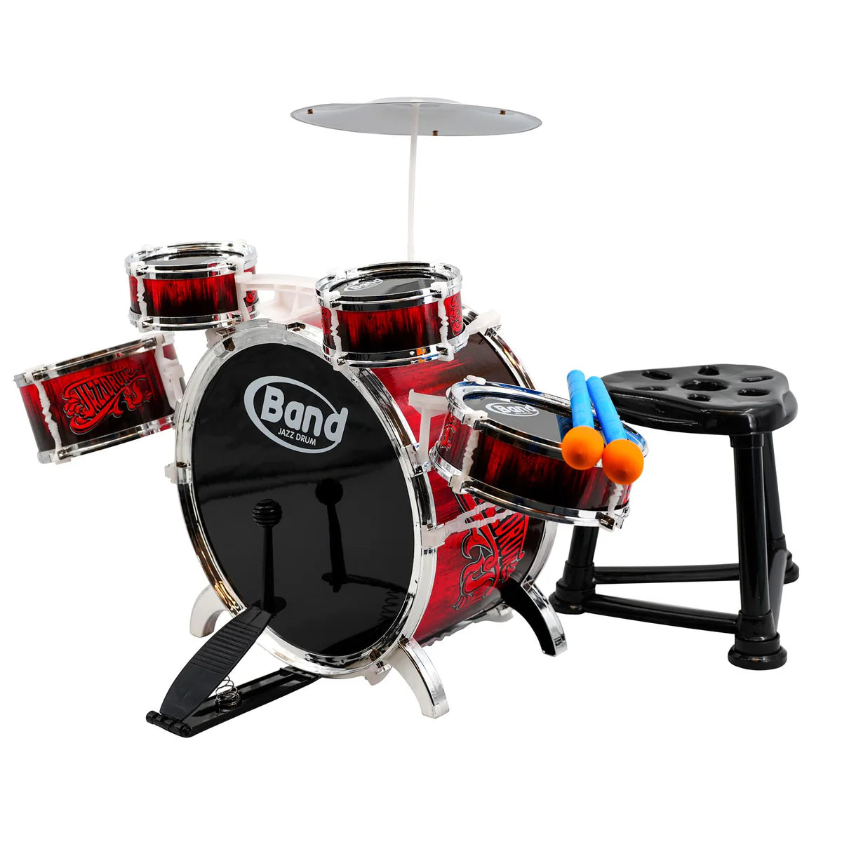 Childs Drum Playset Kit With Stool