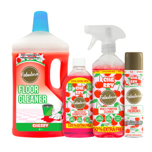 Fruity Cherry Household Cleaning Bundle 4 Piece