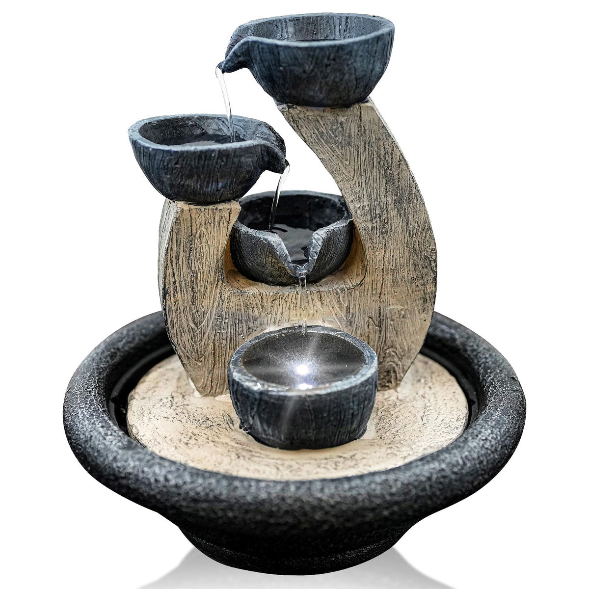 4 Bowls Water Feature Indoor with LED