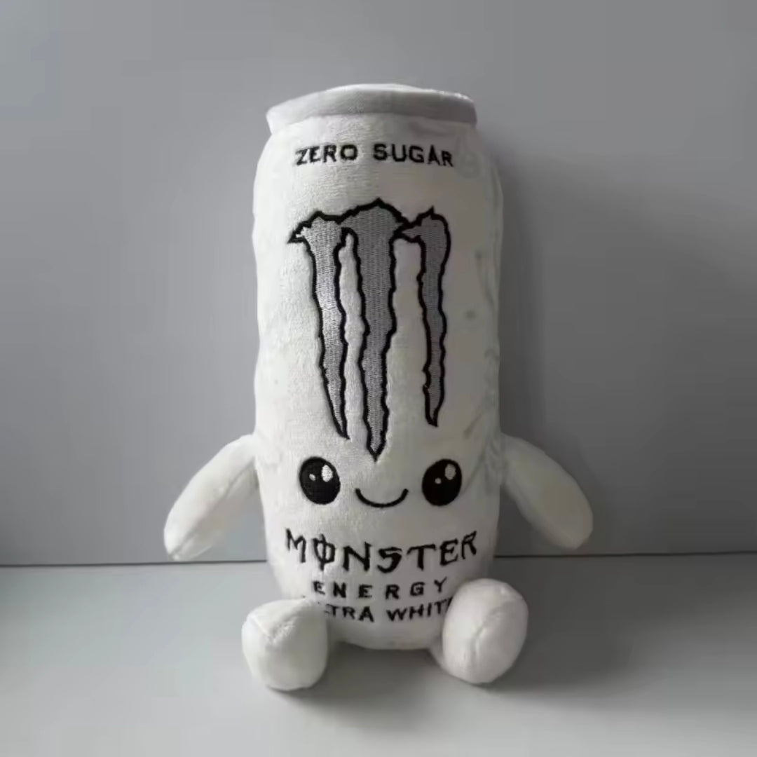 Zero Sugar White Monster Energy Drink Plush Toy