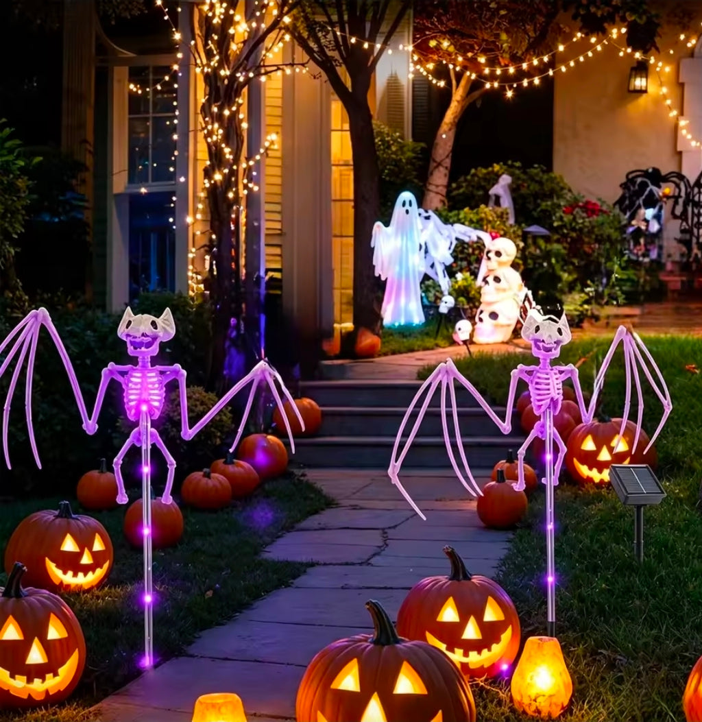 2Pc Set Halloween Outdoor Solar Lights