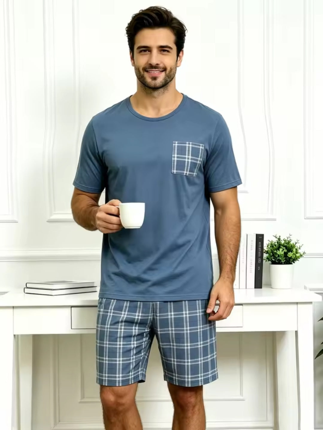 Comfort Knitted Pajama Set for Men