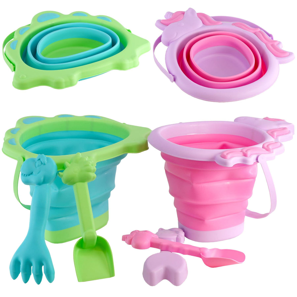 Collapsible Beach Bucket & Spade Set