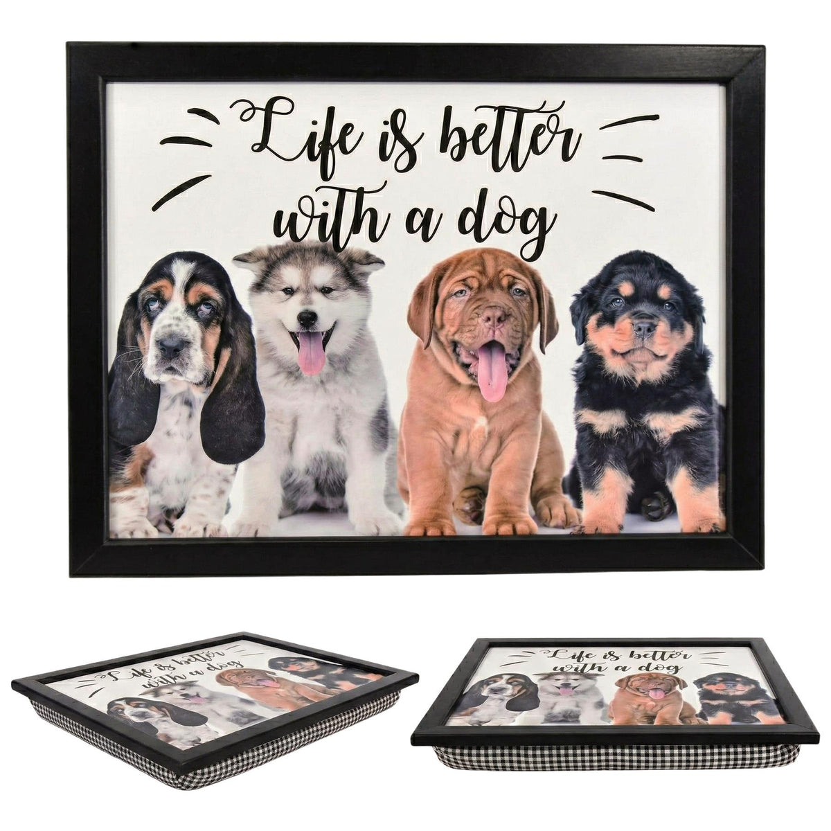 Lap Tray with Bean Bag Cushion Dogs Design