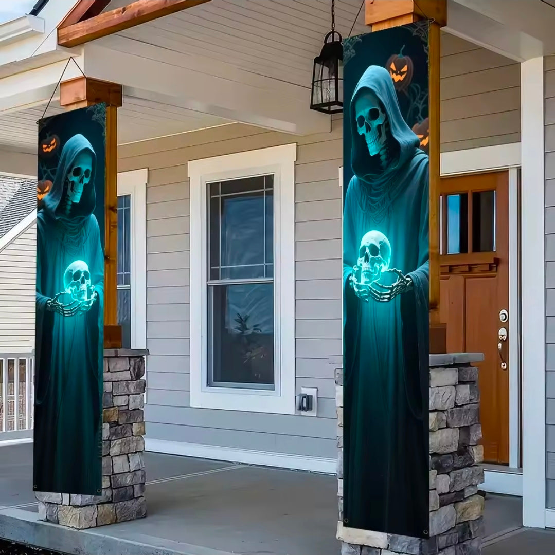 A Pair of Halloween Decorative Banners-