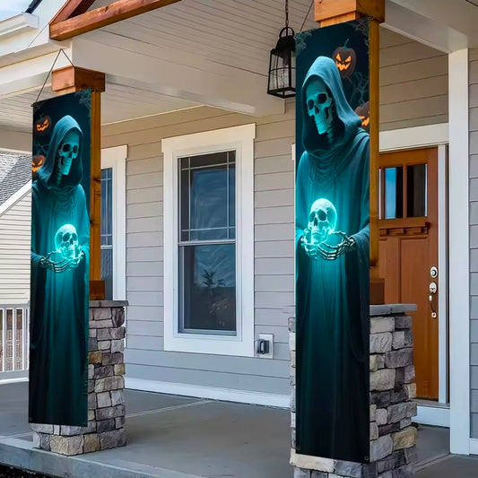 A Pair of Halloween Decorative Banners-