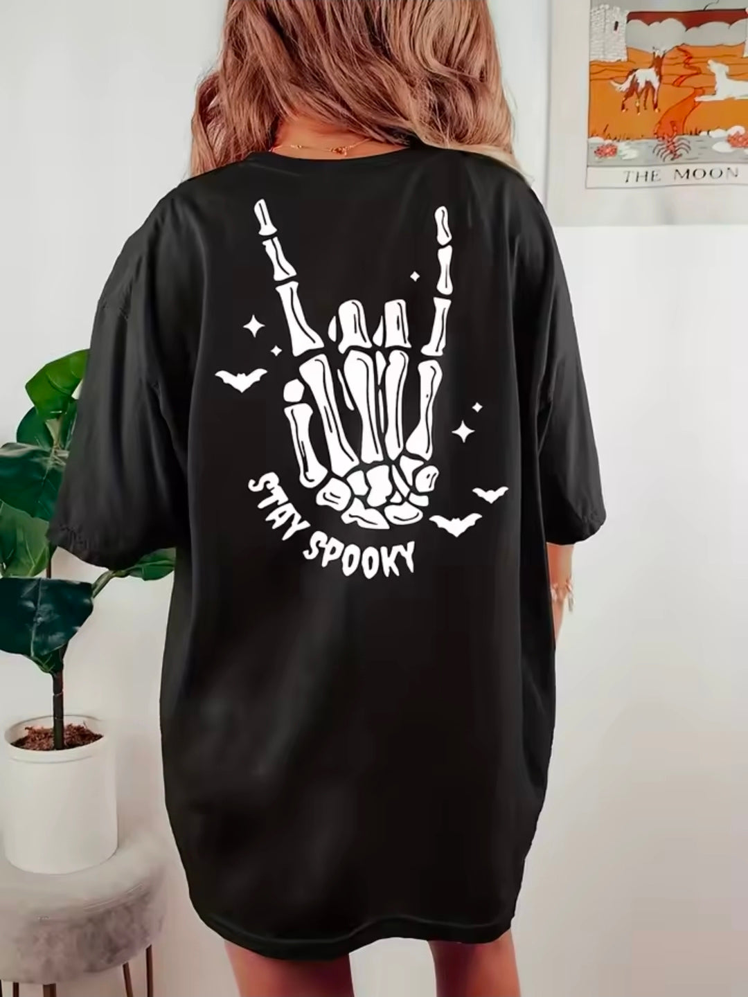 100% Cotton Oversized Women Halloween T-Shirt