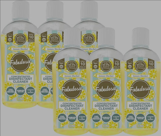 4 in 1 Concentrated Antibacterial Disinfectant 6 Pack Lemon Sherbet