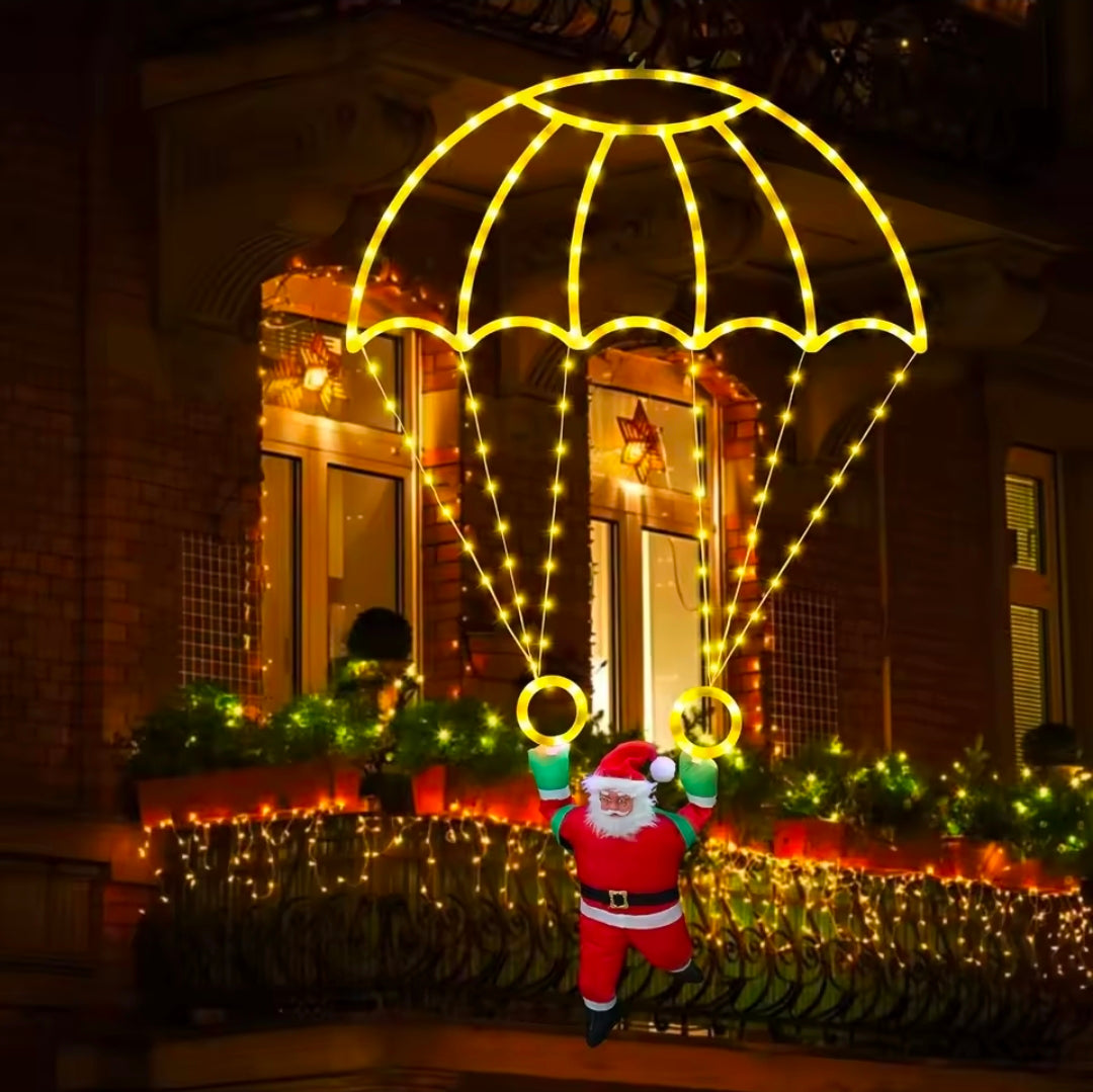 LED Christmas Parachute Lights with Santa Claus