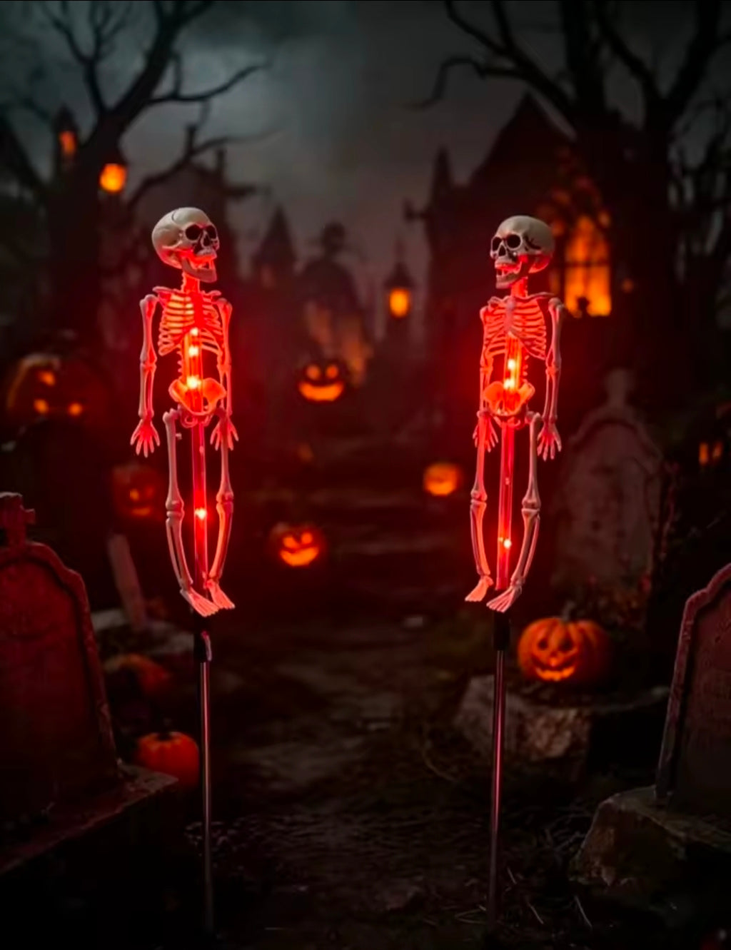 2Pc Set Halloween Outdoor Solar Lights