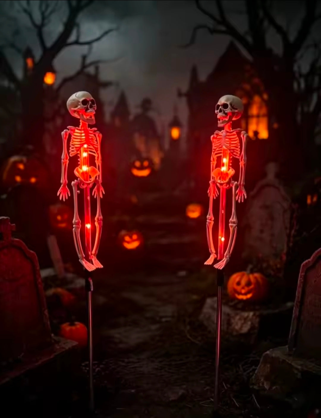 2Pc Set Halloween Outdoor Solar Lights