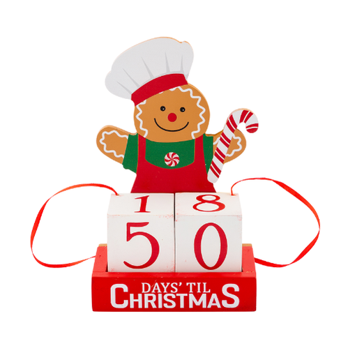 Gingerbread Wooden Christmas Countdown